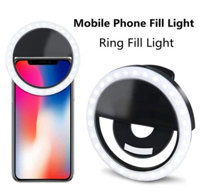 LED Selfie Ring Light for Mobile Phones – Dimmable Makeup Lighting for Flawless Photos & Videos