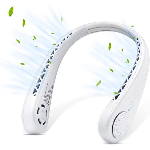 Portable Bladeless Neck Fan – Hands-Free, 360° Cooling Airflow
