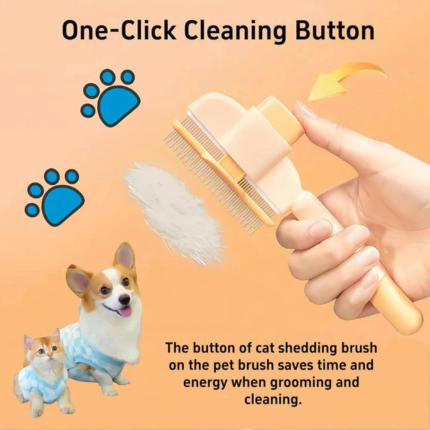 Pet Hair & Flea Comb – Gentle Grooming for Cats & Dogs, Removes Loose Fur & Parasites