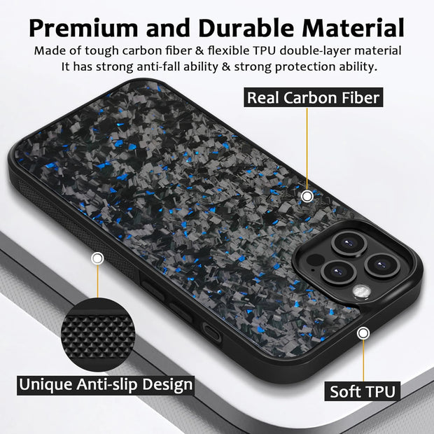 Premium Forged Carbon Fiber TPU Phone Case – Shockproof, Slim & Durable Cover for All Models