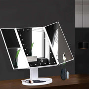 Portable Lighting Makeup Mirror with Lights and Magnification – Natural, Warm & Cool Lighting for Precise Beauty