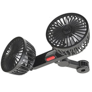 Portable Dual-Head Car Seat Cooling Fan – 360° Adjustable USB Electric Fan for Backseat, Kids