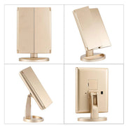 Portable Lighting Makeup Mirror with Lights and Magnification – Natural, Warm & Cool Lighting for Precise Beauty