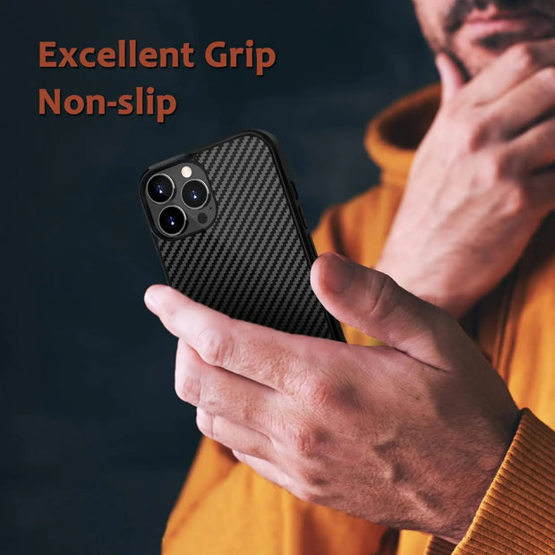 Premium Forged Carbon Fiber TPU Phone Case – Shockproof, Slim & Durable Cover for All Models